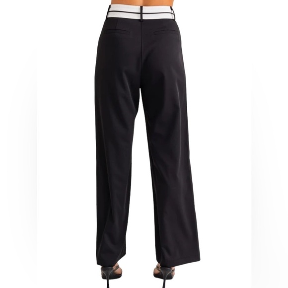 SANS SOUCI Black White High Waisted Dress Pants - New - Picture 3 of 4